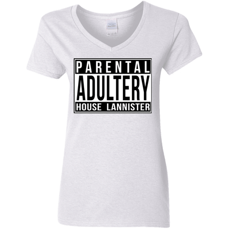 T-Shirts White / S Parental Adultery Women's V-Neck T-Shirt