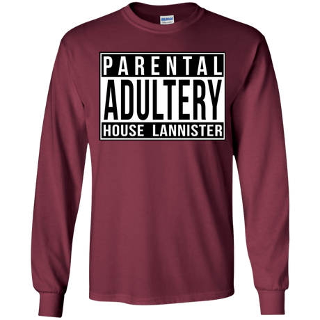 T-Shirts Maroon / YS Parental Adultery Youth Long Sleeve T-Shirt