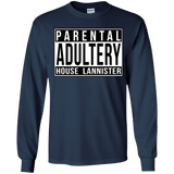 T-Shirts Navy / YS Parental Adultery Youth Long Sleeve T-Shirt