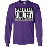 T-Shirts Purple / YS Parental Adultery Youth Long Sleeve T-Shirt