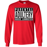 T-Shirts Red / YS Parental Adultery Youth Long Sleeve T-Shirt