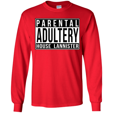 T-Shirts Red / YS Parental Adultery Youth Long Sleeve T-Shirt