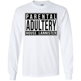 T-Shirts White / YS Parental Adultery Youth Long Sleeve T-Shirt