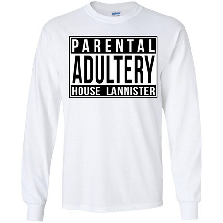T-Shirts White / YS Parental Adultery Youth Long Sleeve T-Shirt