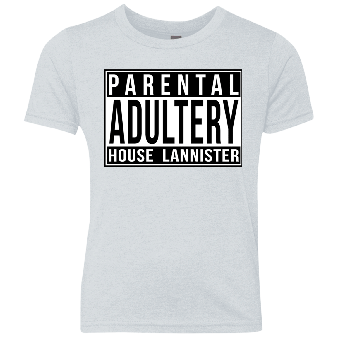 T-Shirts Heather White / YXS Parental Adultery Youth Triblend T-Shirt