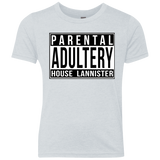 T-Shirts Heather White / YXS Parental Adultery Youth Triblend T-Shirt