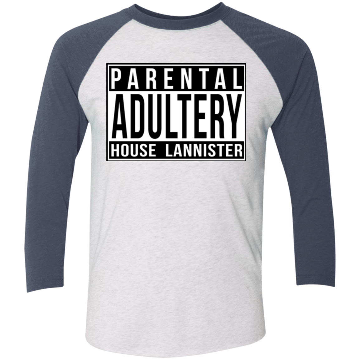 T-Shirts Heather White/Indigo / X-Small PARENTAL Men's Triblend 3/4 Sleeve