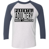 T-Shirts Heather White/Indigo / X-Small PARENTAL Men's Triblend 3/4 Sleeve