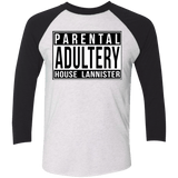 T-Shirts Heather White/Vintage Black / X-Small PARENTAL Men's Triblend 3/4 Sleeve