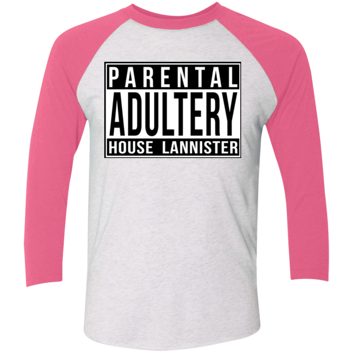 T-Shirts Heather White/Vintage Pink / X-Small PARENTAL Men's Triblend 3/4 Sleeve