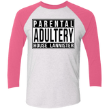 T-Shirts Heather White/Vintage Pink / X-Small PARENTAL Men's Triblend 3/4 Sleeve