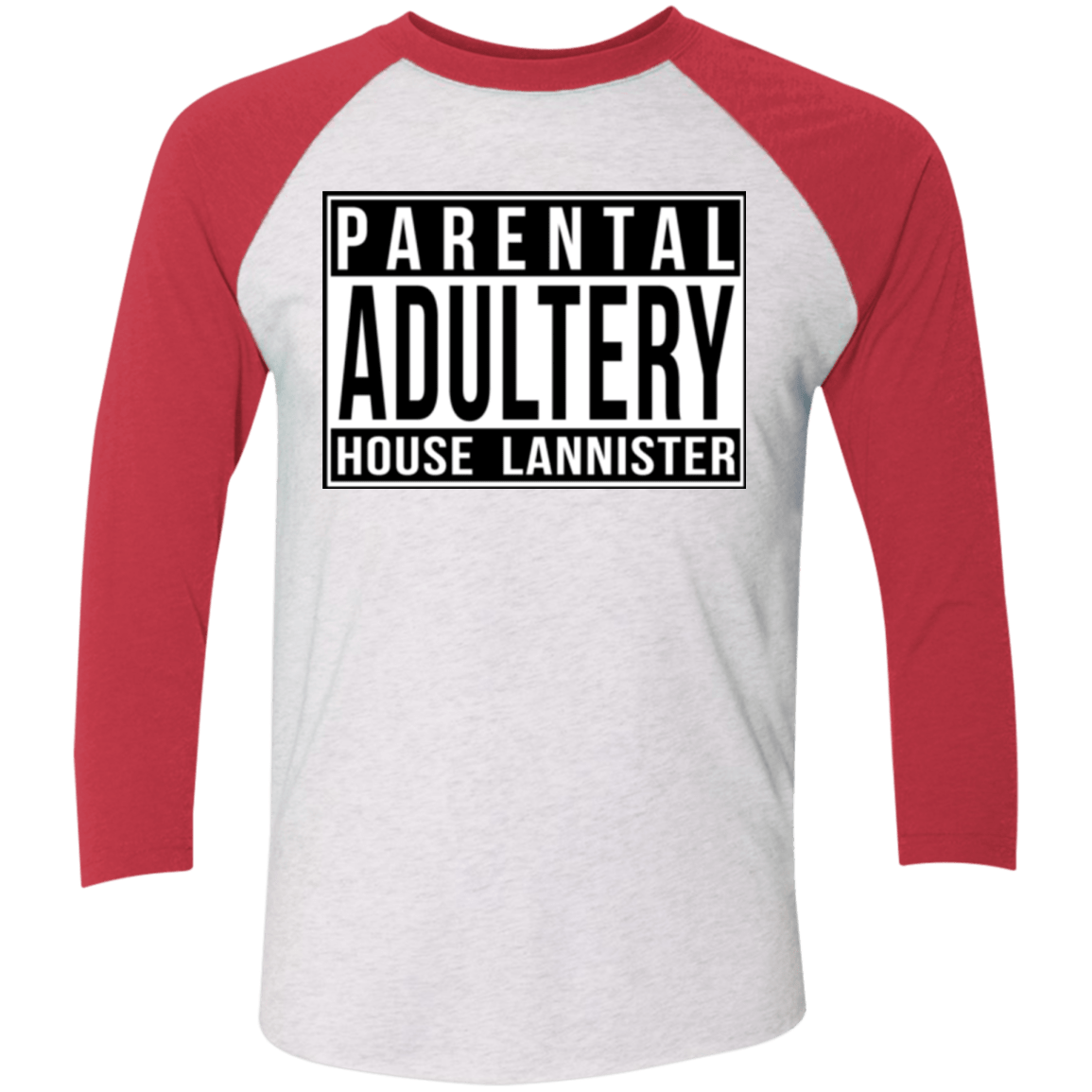 T-Shirts Heather White/Vintage Red / X-Small PARENTAL Men's Triblend 3/4 Sleeve