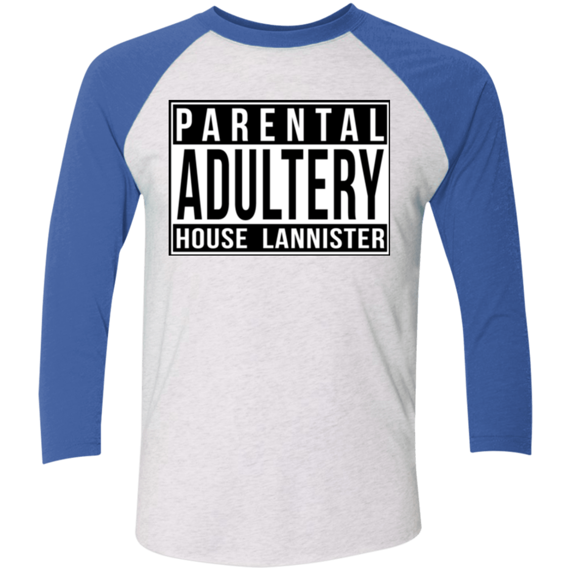 T-Shirts Heather White/Vintage Royal / X-Small PARENTAL Men's Triblend 3/4 Sleeve