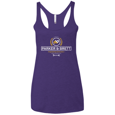T-Shirts Purple / X-Small Parker & Brett Women's Triblend Racerback Tank