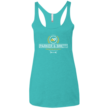 T-Shirts Tahiti Blue / X-Small Parker & Brett Women's Triblend Racerback Tank