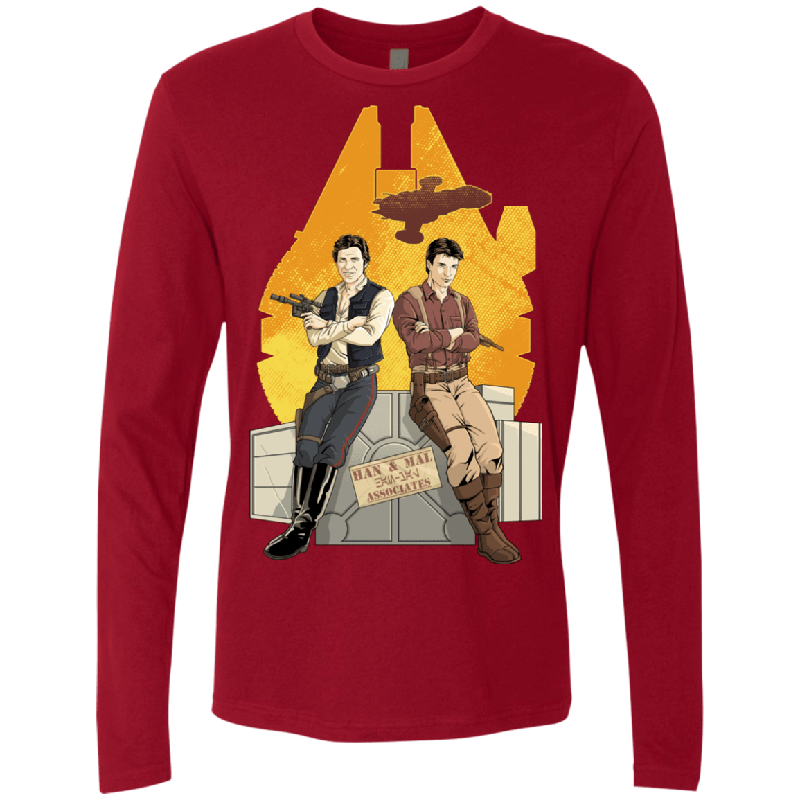 T-Shirts Cardinal / Small Partners In Crime Men's Premium Long Sleeve