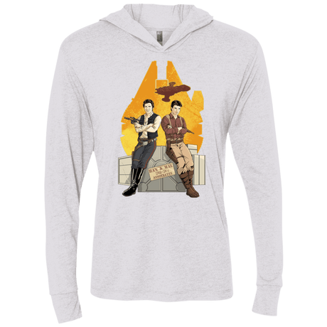T-Shirts Heather White / X-Small Partners In Crime Triblend Long Sleeve Hoodie Tee