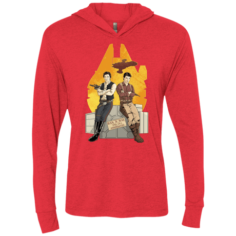 T-Shirts Vintage Red / X-Small Partners In Crime Triblend Long Sleeve Hoodie Tee