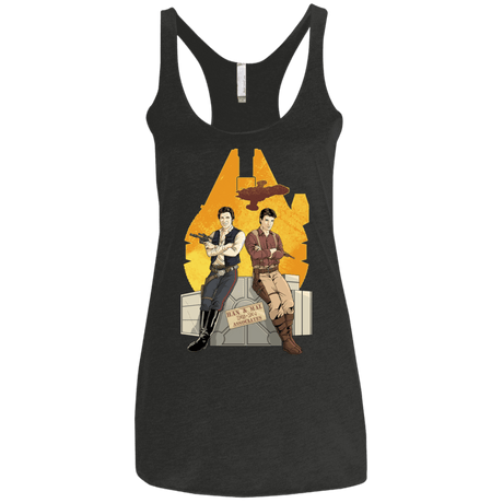 T-Shirts Vintage Black / X-Small Partners In Crime Women's Triblend Racerback Tank