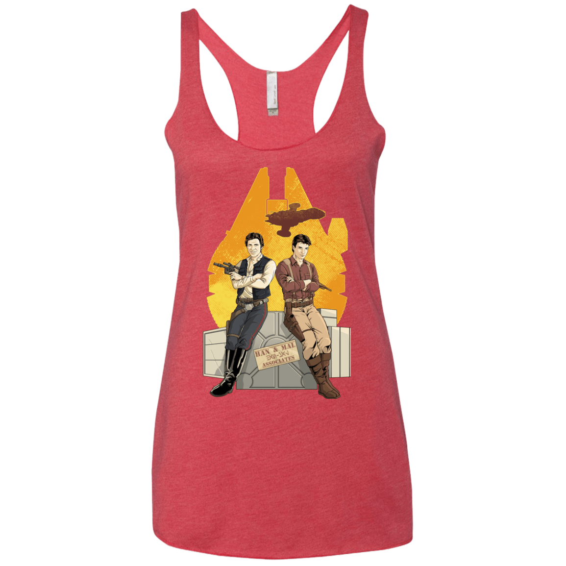 T-Shirts Vintage Red / X-Small Partners In Crime Women's Triblend Racerback Tank