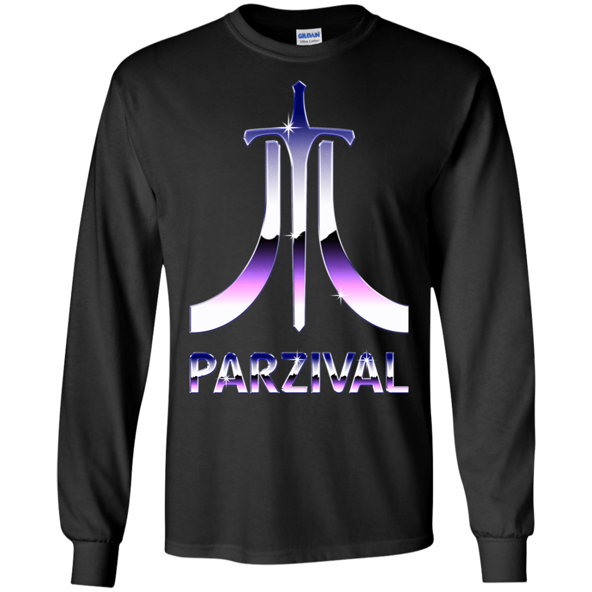 T-Shirts Black / S Parzival Retro Men's Long Sleeve T-Shirt