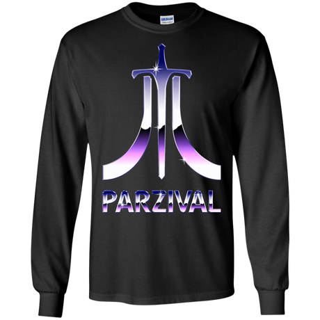 T-Shirts Black / S Parzival Retro Men's Long Sleeve T-Shirt