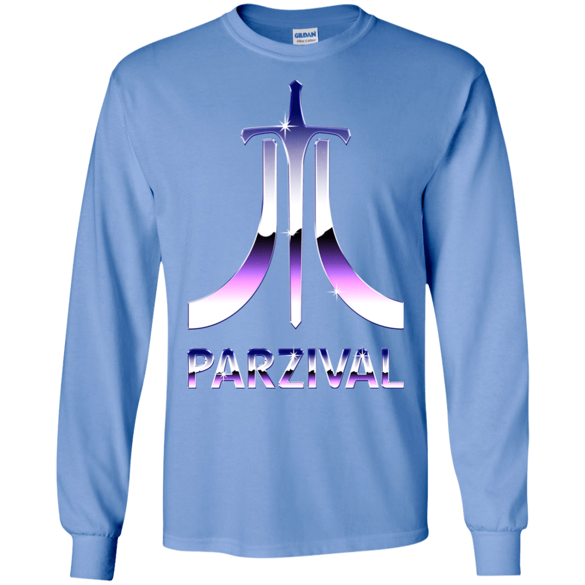 T-Shirts Carolina Blue / S Parzival Retro Men's Long Sleeve T-Shirt