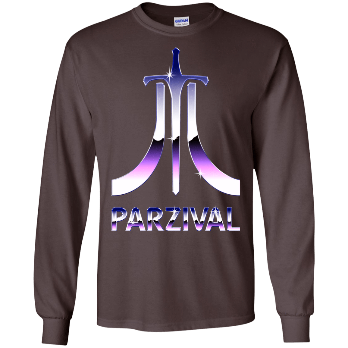 T-Shirts Dark Chocolate / S Parzival Retro Men's Long Sleeve T-Shirt