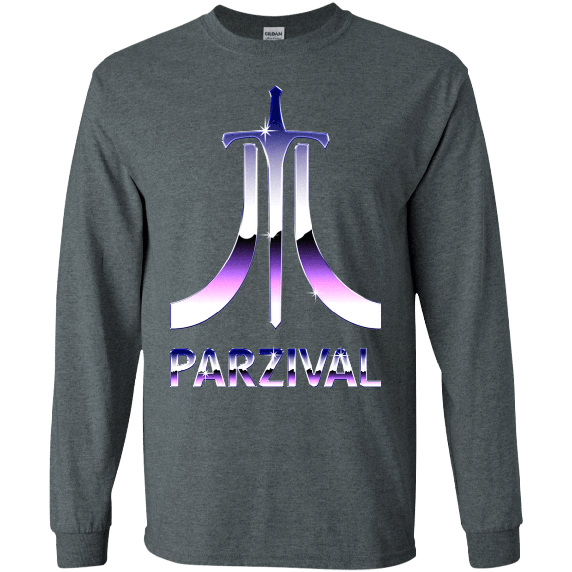 T-Shirts Dark Heather / S Parzival Retro Men's Long Sleeve T-Shirt