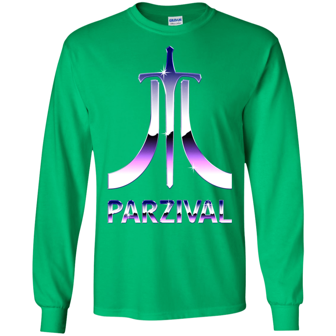 T-Shirts Irish Green / S Parzival Retro Men's Long Sleeve T-Shirt