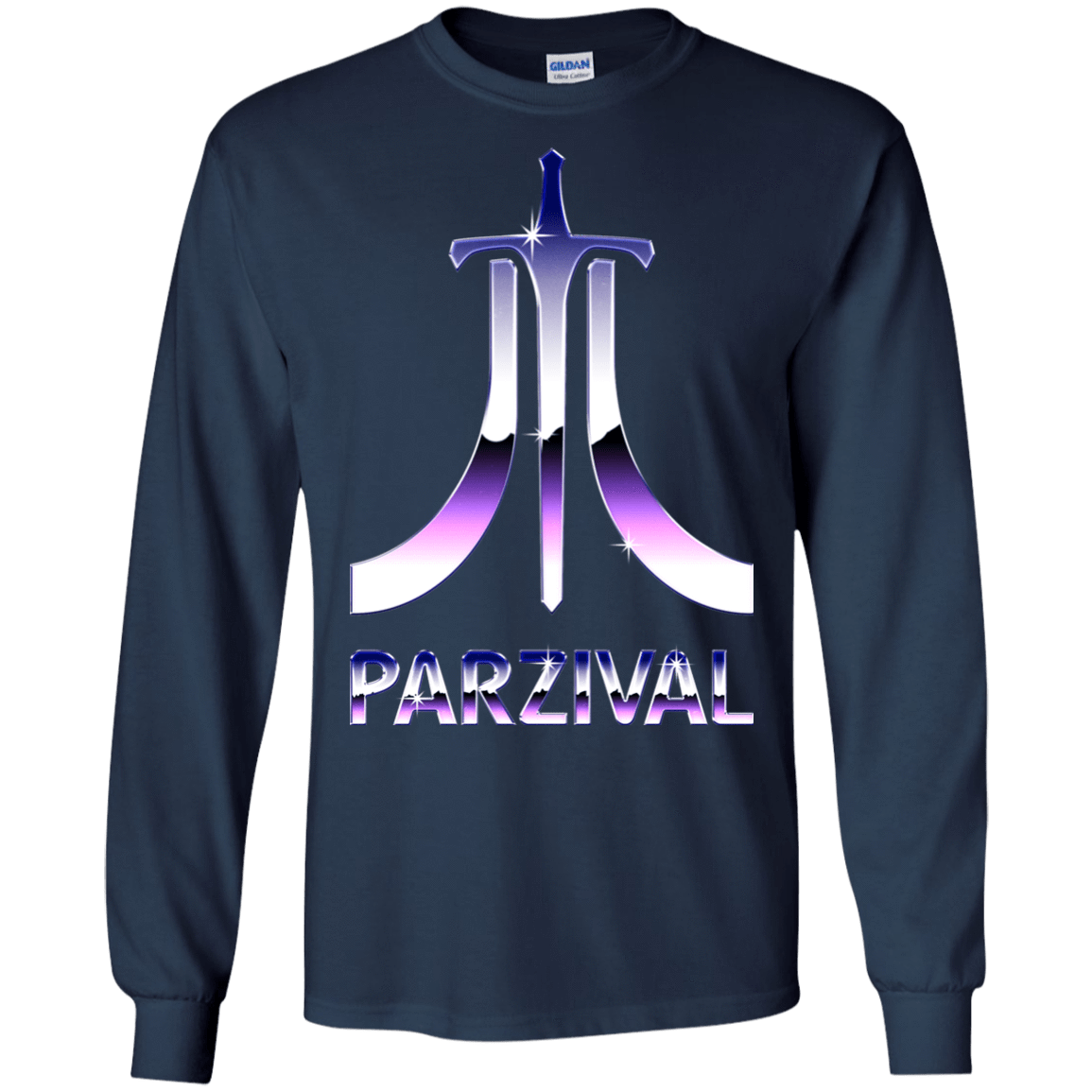 T-Shirts Navy / S Parzival Retro Men's Long Sleeve T-Shirt