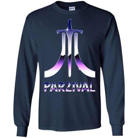 T-Shirts Navy / S Parzival Retro Men's Long Sleeve T-Shirt