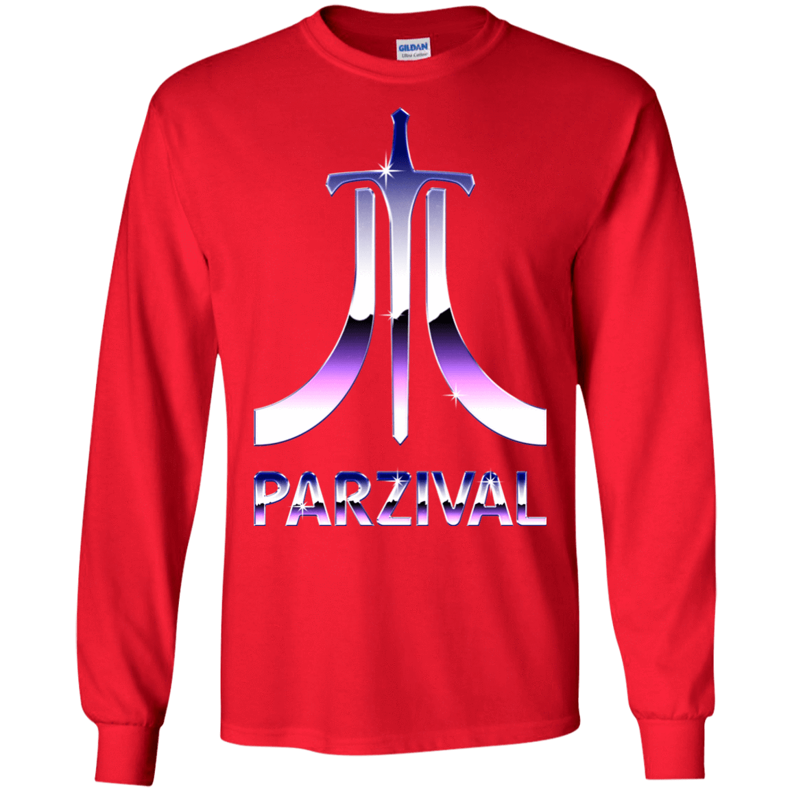 T-Shirts Red / S Parzival Retro Men's Long Sleeve T-Shirt