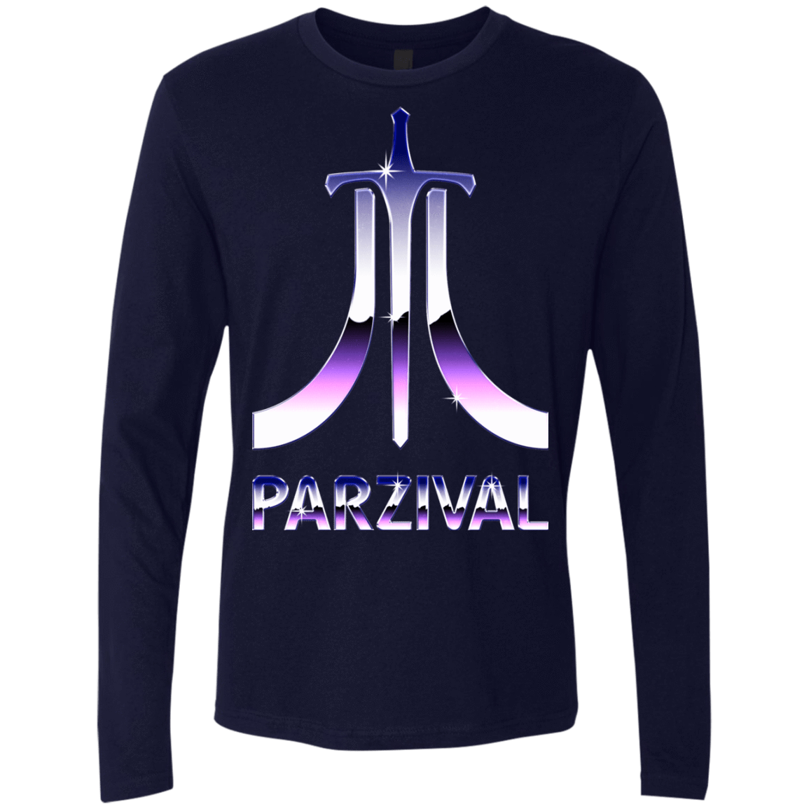 T-Shirts Midnight Navy / S Parzival Retro Men's Premium Long Sleeve