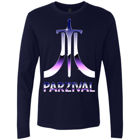 T-Shirts Midnight Navy / S Parzival Retro Men's Premium Long Sleeve