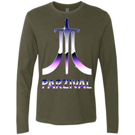 T-Shirts Military Green / S Parzival Retro Men's Premium Long Sleeve