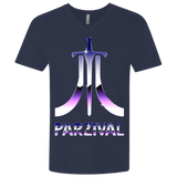T-Shirts Midnight Navy / X-Small Parzival Retro Men's Premium V-Neck