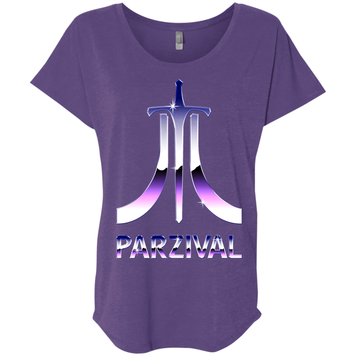 T-Shirts Purple Rush / X-Small Parzival Retro Triblend Dolman Sleeve