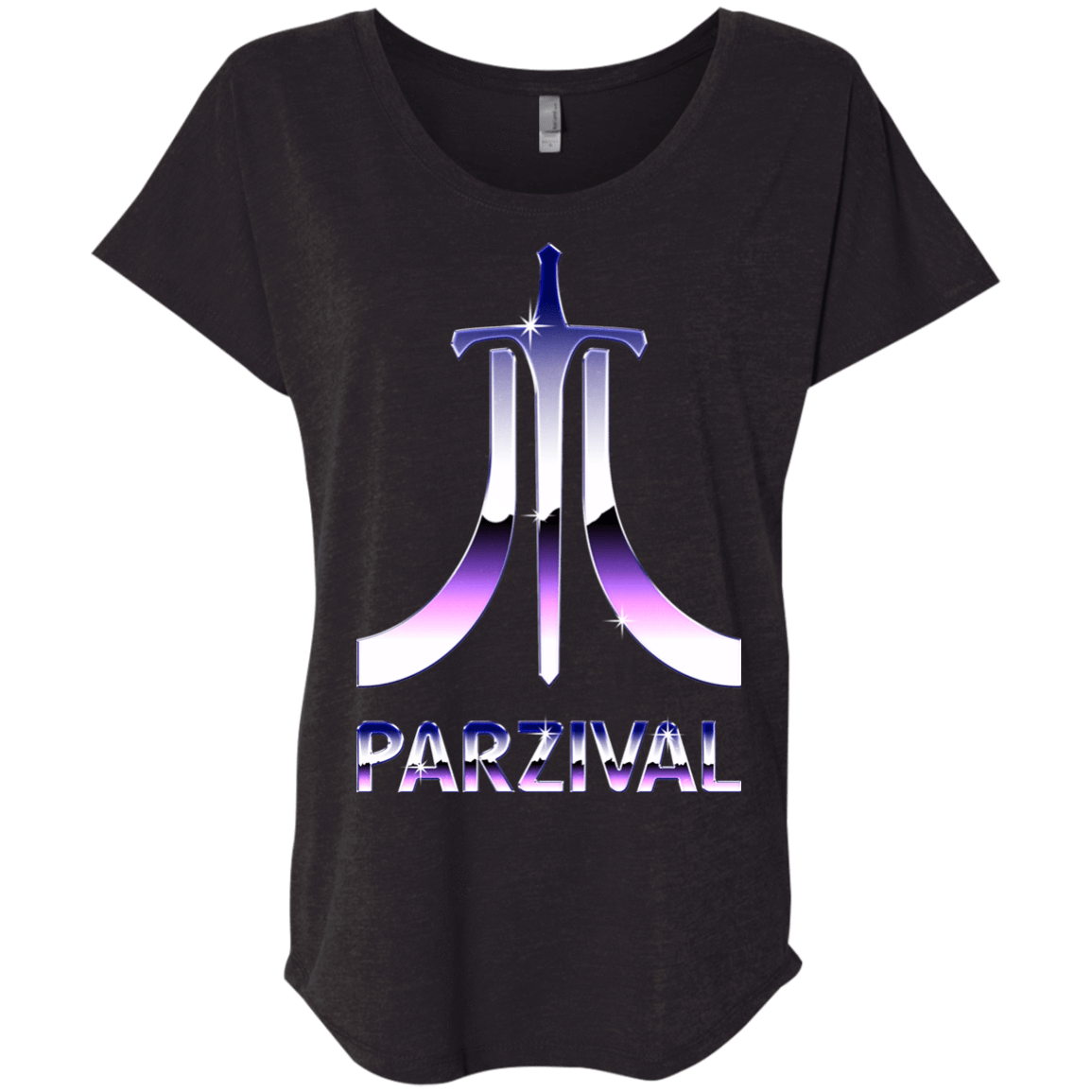 T-Shirts Vintage Black / X-Small Parzival Retro Triblend Dolman Sleeve