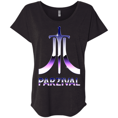 T-Shirts Vintage Black / X-Small Parzival Retro Triblend Dolman Sleeve