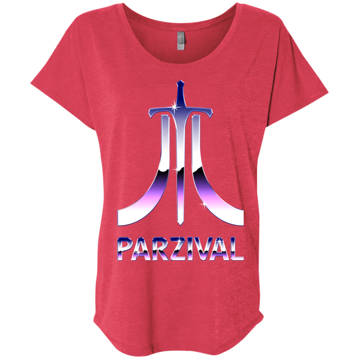 T-Shirts Vintage Red / X-Small Parzival Retro Triblend Dolman Sleeve