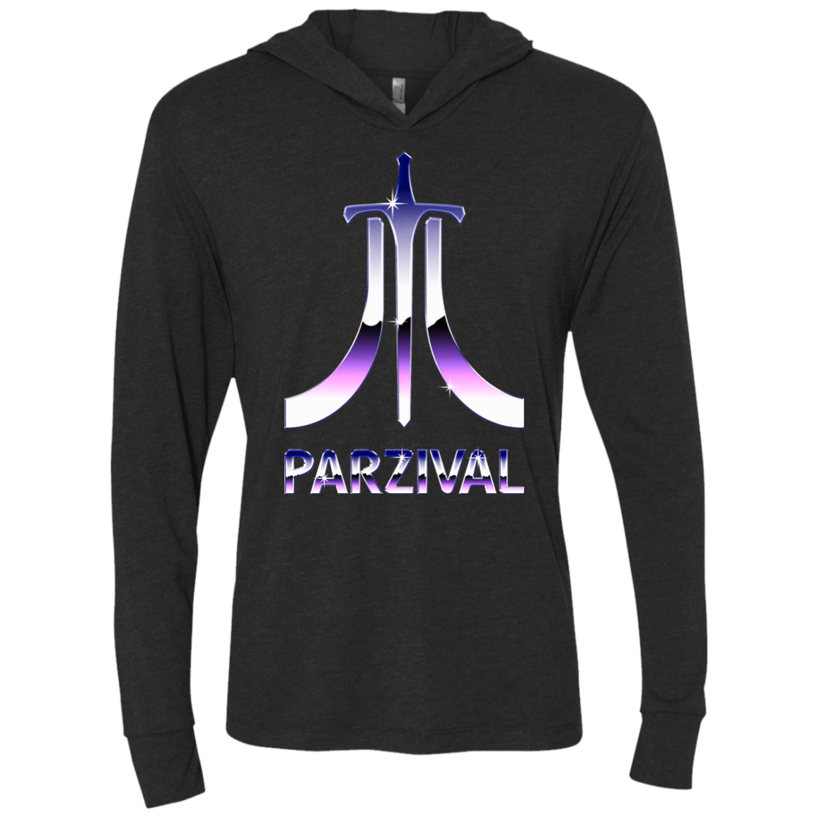 T-Shirts Vintage Black / X-Small Parzival Retro Triblend Long Sleeve Hoodie Tee