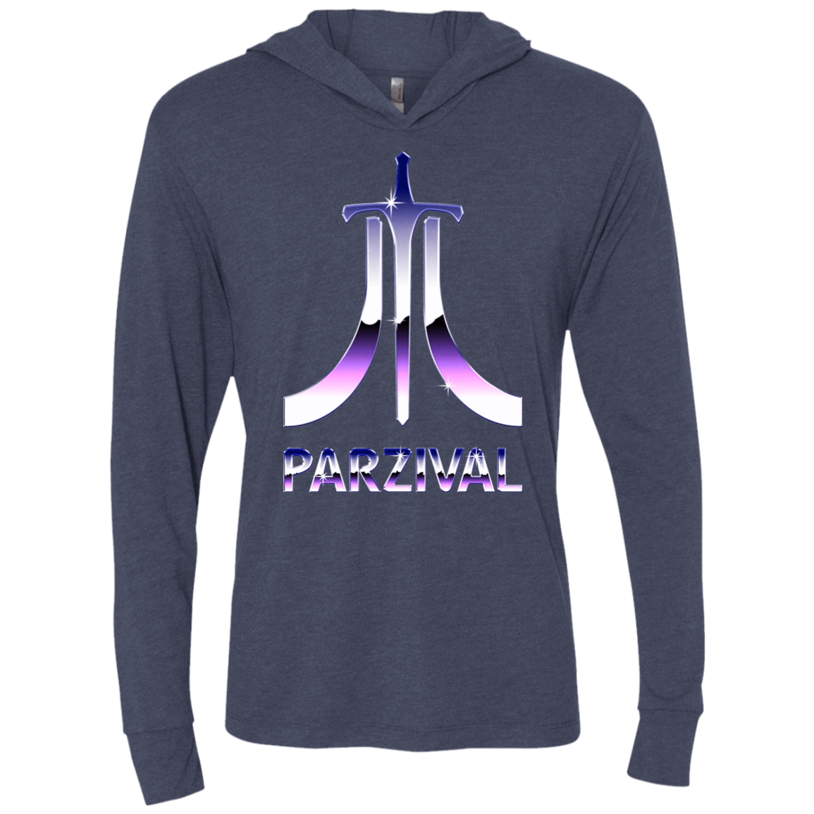 T-Shirts Vintage Navy / X-Small Parzival Retro Triblend Long Sleeve Hoodie Tee