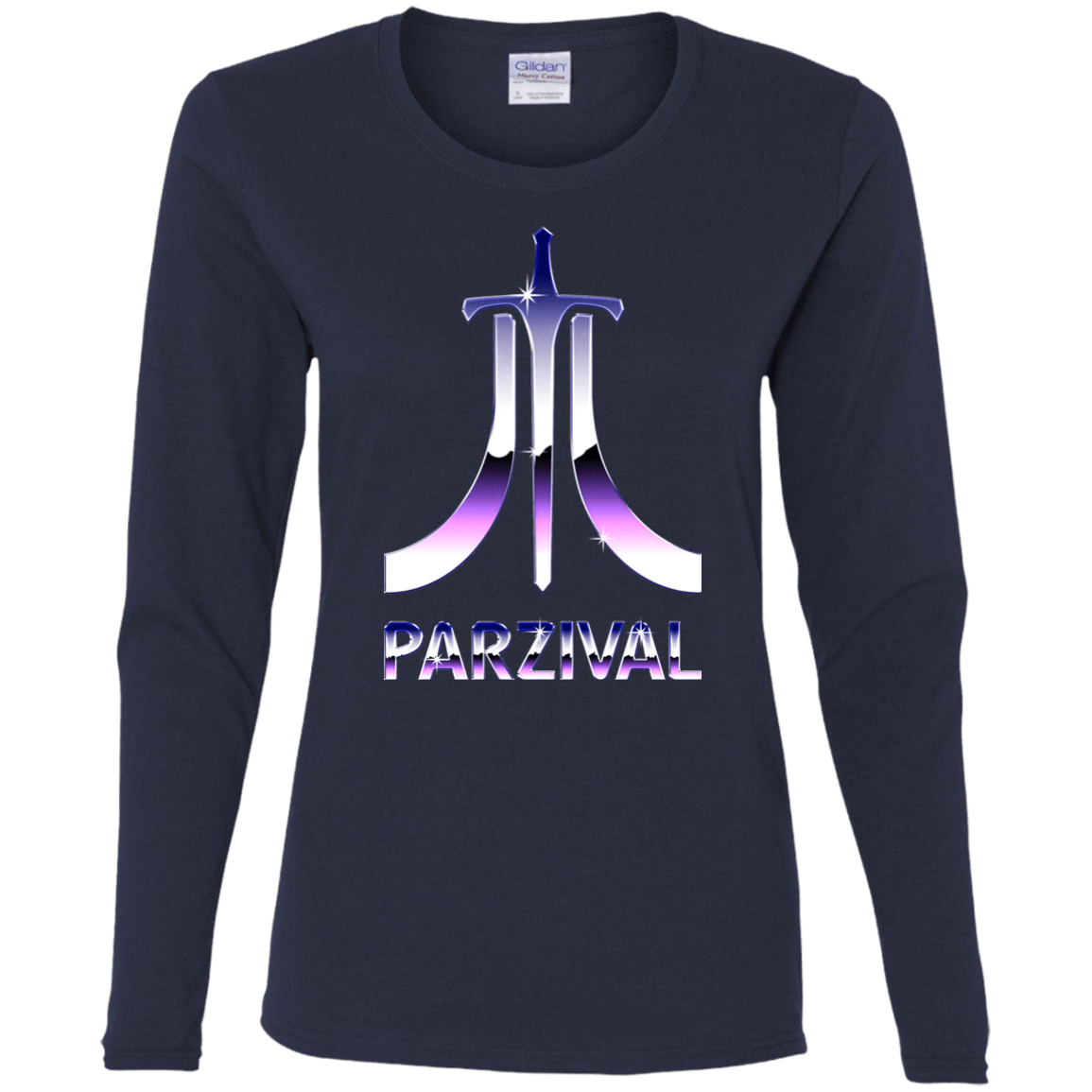 T-Shirts Navy / S Parzival Retro Women's Long Sleeve T-Shirt