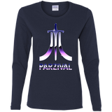 T-Shirts Navy / S Parzival Retro Women's Long Sleeve T-Shirt