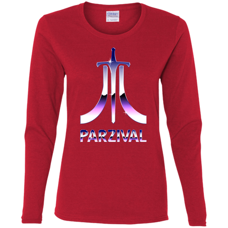 T-Shirts Red / S Parzival Retro Women's Long Sleeve T-Shirt