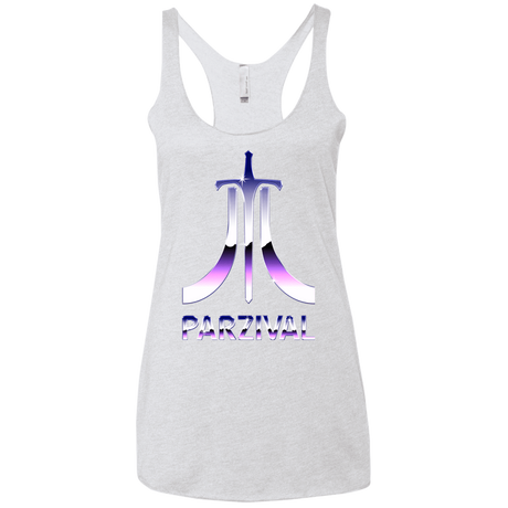 T-Shirts Heather White / X-Small Parzival Retro Women's Triblend Racerback Tank
