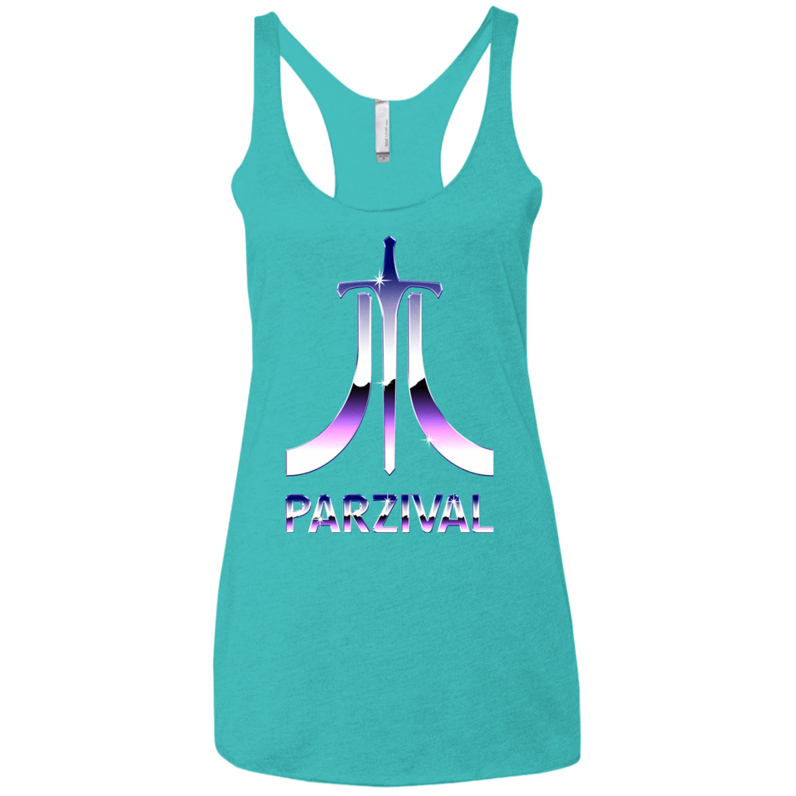 T-Shirts Tahiti Blue / X-Small Parzival Retro Women's Triblend Racerback Tank