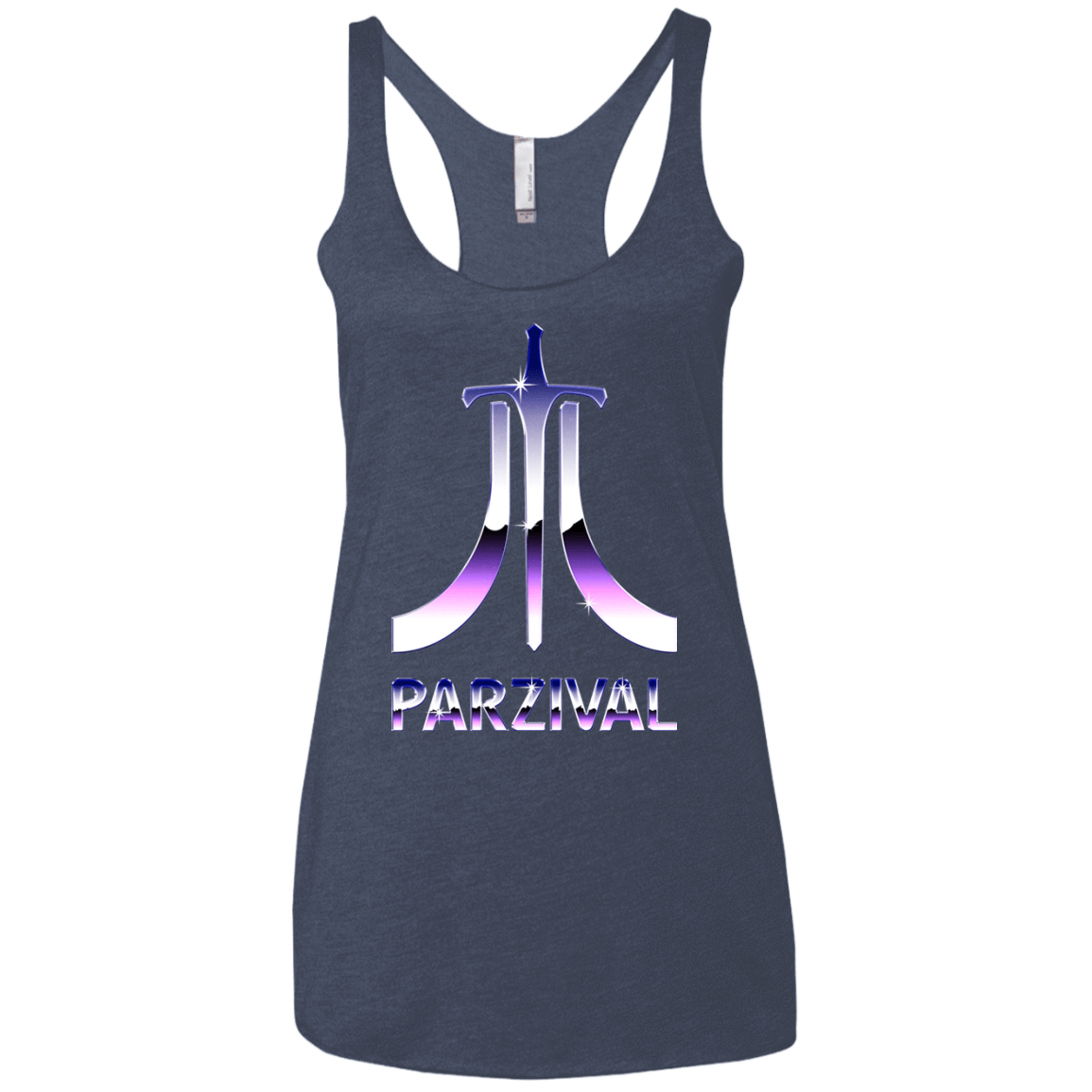 T-Shirts Vintage Navy / X-Small Parzival Retro Women's Triblend Racerback Tank