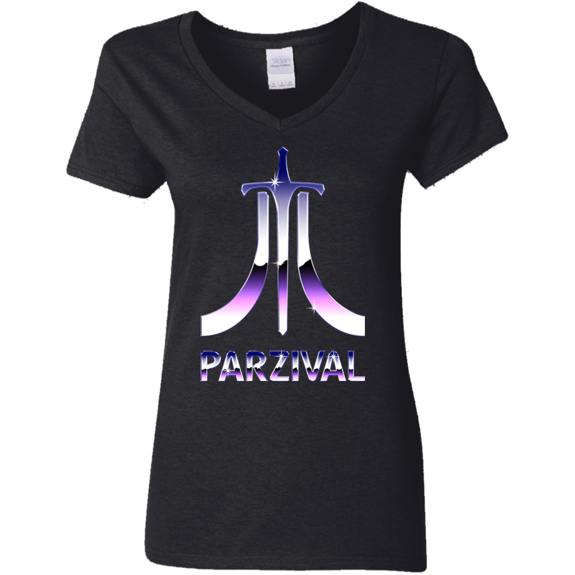 T-Shirts Black / S Parzival Retro Women's V-Neck T-Shirt